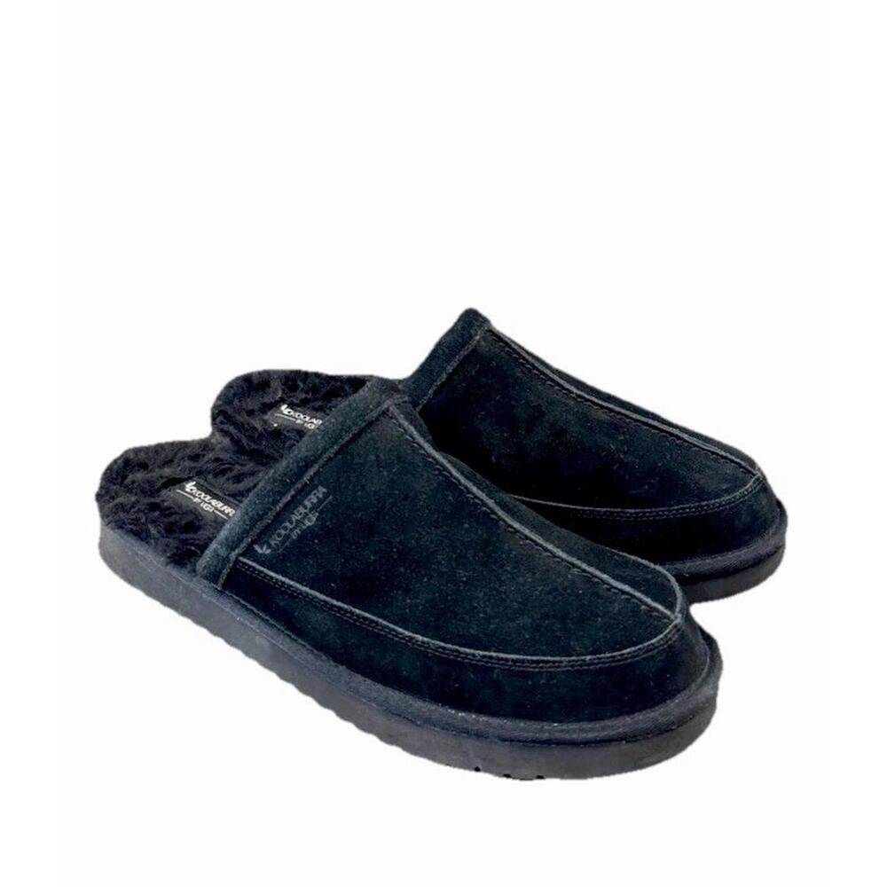 Koolaburra by UGG Men’s Slippers Bordon Black Suede‎ Shearling Lined Sz 13 Comfy